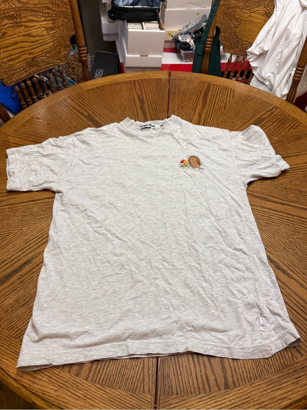 Vintage Peanuts Toon Time Light Gray Short-Sleeve Shirt